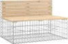 vidaXL Gabionová zahradní lavička 287x71x65,5 cm Borovicový Náhled obrázku produktu 5