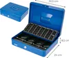 Geldkassette mit Euro-Münzzählbrett von HMF mit 30 cm Breite in Blau Produktbild-Vorschau