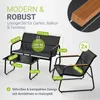 Juskys Gartenmöbelset Genua 4-tlg., Metall & Textil, mit Produktbild-Vorschau 4