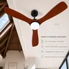Ø106cm Echtholz Deckenventilator mit Beleuchtung 3 Flügel Produktbild-Vorschau 3