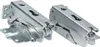 Two silver metal hinges against a white background. Produktbild-Vorschau