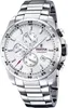 A silver Festina chronograph watch with a white dial, shown against a white background. Produktbild-Vorschau