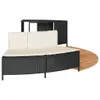 vidaXL Whirlpool-Umrandung Schwarz Poly-Rattan und Produktbild-Vorschau 5