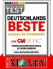 A marketing badge indicating "Deutschland Test" and "Deutschlands Beste" for household appliances, featuring the Clatronic brand. Náhled obrázku produktu