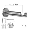BASIT® Gardinenstange Set Edelstahl Look Metall Ø 19mm zur Produktbild-Vorschau 2