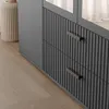 Kleiderschrank LUNA 125 cm Anthrazit 3-türig mit Spiegel Produktbild-Vorschau 5