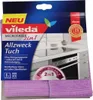 Packaging for a Vileda microfiber cleaning cloth, showing a kitchen scene. Anteprima dell’immagine prodotto