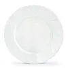 A white plate with a textured rim is shown from a top-down perspective against a white background. Anteprima dell’immagine prodotto