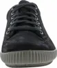 A close-up, front-facing view of a navy blue suede sneaker. Produktbild-Vorschau