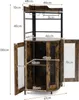 A diagram showing the dimensions of a corner bar cabinet. Náhľad obrázku produktu