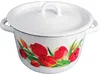 Tulpen Emaille Kochtopf Topf 3 Liter ca 19,5cm Durchmesser Produktbild-Vorschau 1