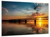 Wallario Wandbild Brücke bei Sonnenuntergang, Größe: 61 x Produktbild-Vorschau 2