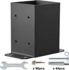 SucceBuy Set di 10 basi per pali 101,6 x 101,6 mm, Anteprima dell’immagine prodotto 1