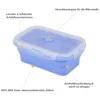 8er Set Silikon Lunchbox faltbar mit Deckel BPA frei Produktbild-Vorschau 3