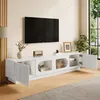 Merax TV Lowboard mit Bogentüren und Glastüren, TV Schrank Produktbild-Vorschau 5