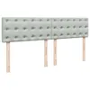 Möbel Boxspringbett mit Matratze Hellgrau 180x200 cm Samt - Produktbild-Vorschau 9