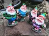 4 Gartenzwerge Gnome 9 cm Regenbogen Produktbild-Vorschau 1