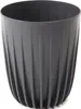 A single dark gray planter pot with a ribbed texture. Voir les images du produit