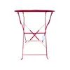 A red metal balcony table is shown against a white background. Náhľad obrázku produktu