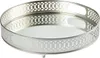MARRAKESCH rundes Spiegeltablett Nikita 30cm groß Silber | Produktbild-Vorschau 1