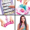 A collage of images showing a magical potion maker kit, including instructions, mixing the potion, and the final slime product, along with a young girl holding a potion bottle. Náhled obrázku produktu