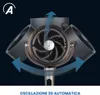A 3D oscillating fan shown from a diagonal angle with arrows indicating movement. Anteprima dell’immagine prodotto