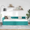 vidaXL Eckbettgestell mit Kopfteil Türkis 90 cm x 190 cm Produktbild-Vorschau 3