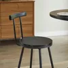Zestaw barowy, czarny, okrągły stół o średnicy 80 cm z 2 Podgląd zdjęcia produktu 8