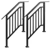 COSTWAY, set van 2 trapleuningen, 96 cm, verstelbaar voor 3 Productafbeelding-voorbeeld 1