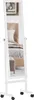 A white floor mirror with wheels, reflecting a bedroom scene. Anteprima dell’immagine prodotto