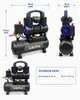 Ölfreier Luftkompressor 8L – Geräuscharmer Kompressor 1,2 Produktbild-Vorschau 2