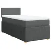 Boxspringbett mit Matratze Dunkelgrau 90x200 cm Stoff Produktbild-Vorschau 3