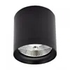 A black cylindrical ceiling light with a reflective interior. Produktbild-Vorschau