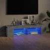 vidaXL TV-Schrank mit LED-Leuchten Betongrau 135x39x30 cm Produktbild-Vorschau 2