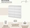 YUMEBLY | Kommode mit 8 Schubladen 120x97x40 cm Schrank für Produktbild-Vorschau 3