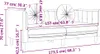 vidaXL Sofa mit Kissen 2-Sitzer Schwarz Samt Produktbild-Vorschau 8