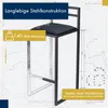 Barhocker Schwarz 95 cm mit Lehne – Metall Barstuhl mit Produktbild-Vorschau 5