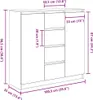 vidaXL Příborník se zásuvkami dub Sonoma 100,5x35x98,5 cm Náhled obrázku produktu 8