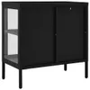 vidaXL Sideboard Schwarz 70x35x70 cm Stahl und Glas Produktbild-Vorschau 5