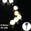 30 LED / 8 Meter Solar Lichterkette Glühbirnen Matt Deko Produktbild-Vorschau 1