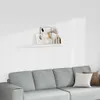 vidaXL Scaffale galleggiante Bianco 120x23,5x3,8 cm MDF Anteprima dell’immagine prodotto 1