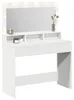 vidaXL Schminktisch mit Regal Weiß 100 x 41 x 135 cm Produktbild-Vorschau 2
