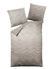 Dormisette Edel Biber Bettwäsche 155x220 Wellen braun Produktbild-Vorschau 1