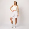 Merry Style Damen Kurze Leggings aus Viskose MS10-145(Weiß, Produktbild-Vorschau 2