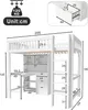 Merax Etagenbett Hochbett 90x200cm, Kinderbett mit Produktbild-Vorschau 5