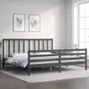 vidaXL Massivholzbett mit Kopfteil Grau 200x200 cm -  Produktbild-Vorschau 2
