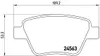 Brembo Bremsbelagsatz, Scheibenbremse Hinterachse P 85 114 Produktbild-Vorschau 1