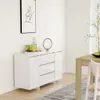 vidaXL Příborník 3 zásuvky vysoký lesk bílý 120x41x75cm Náhled obrázku produktu 1