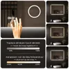 LoXa – Miroir de salle de bain Lorina avec LED 120 × 80 cm Voir les images du produit 4