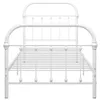 vidaXL Bettgestell Weiß Metall 100 × 200 cm Produktbild-Vorschau 2
